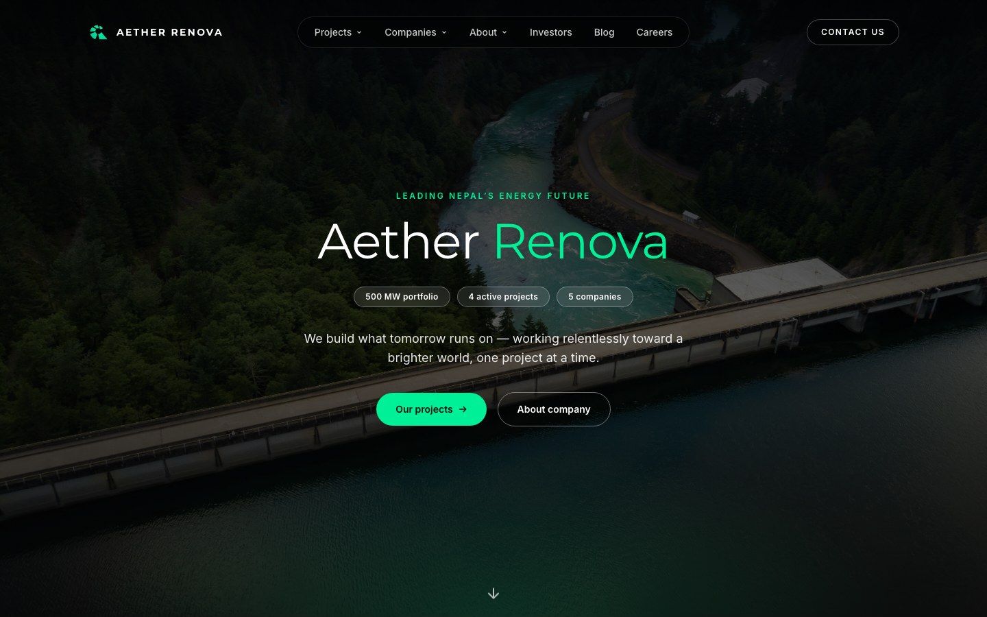 Aether Renova: Building the Digital Home of a Clean-Energy Group