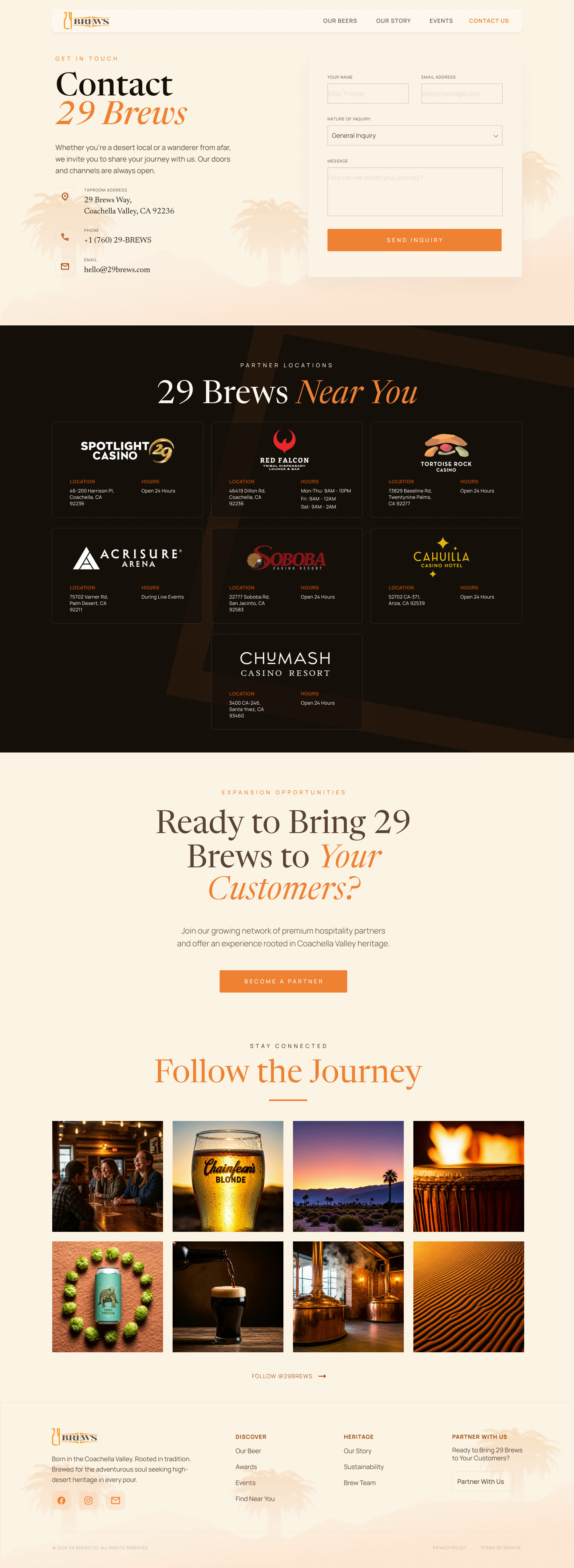 Contact page design