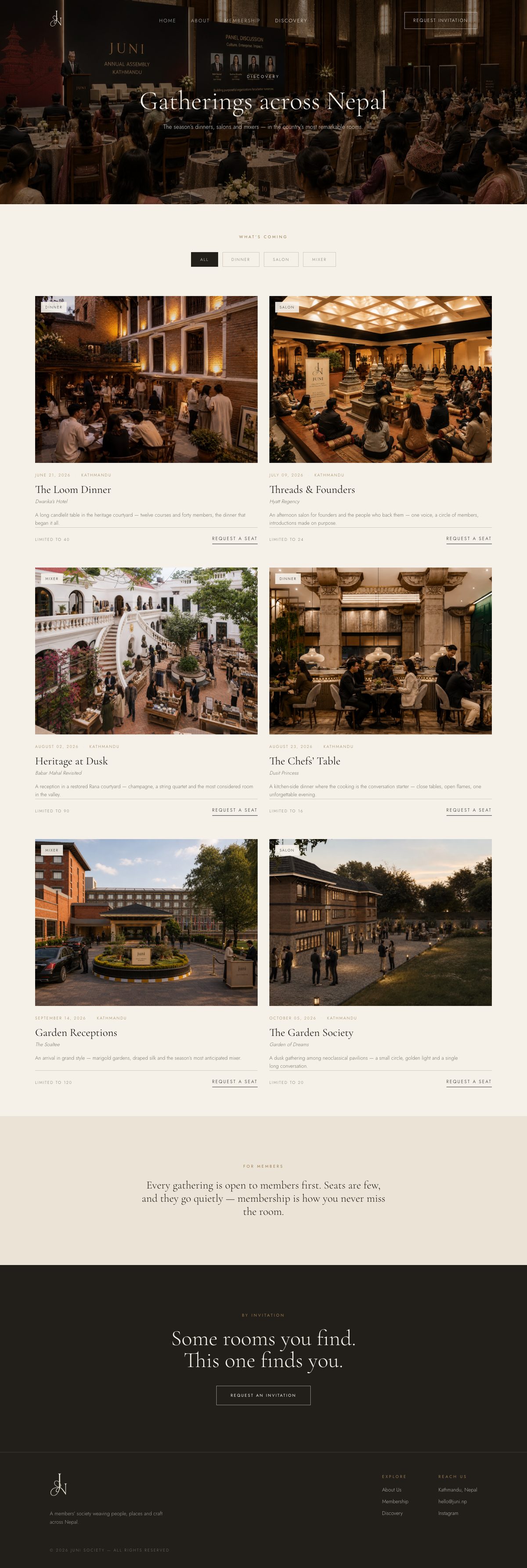 Discovery page design