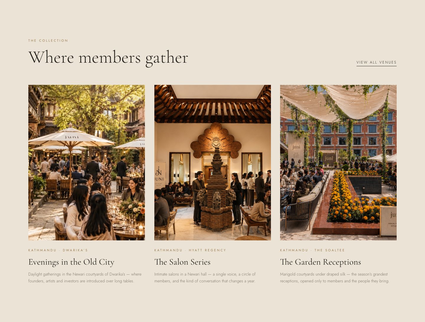 Where members gather, Home