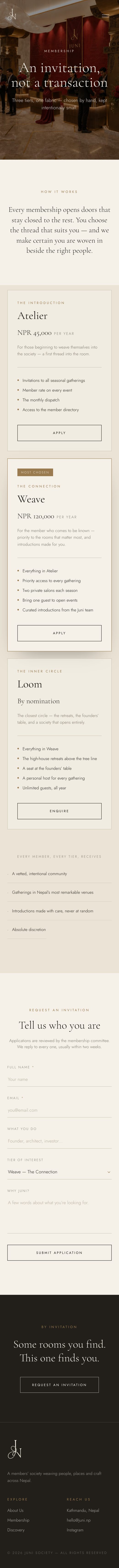 Membership on mobile